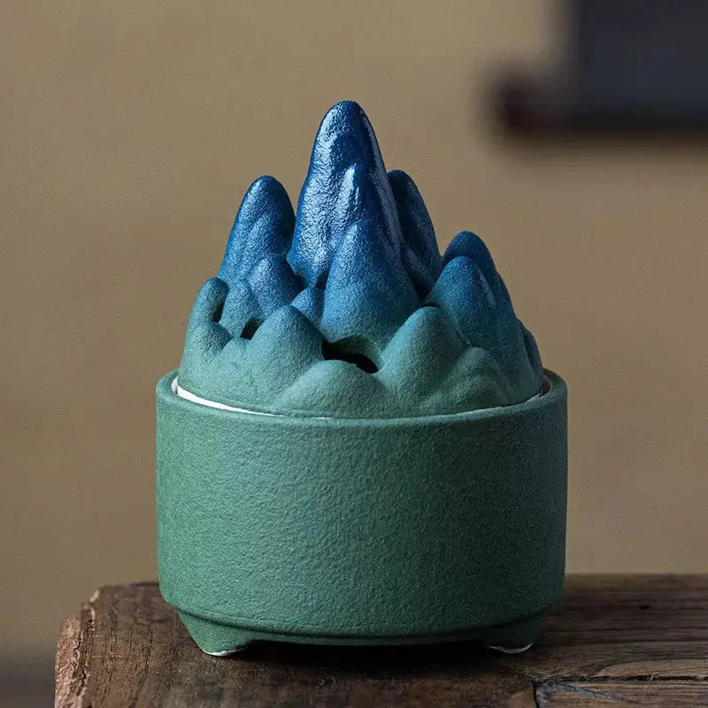 Brûleur d’Encens Montagne Céramique Dégradé Ambiance Zen ENCENSORIA