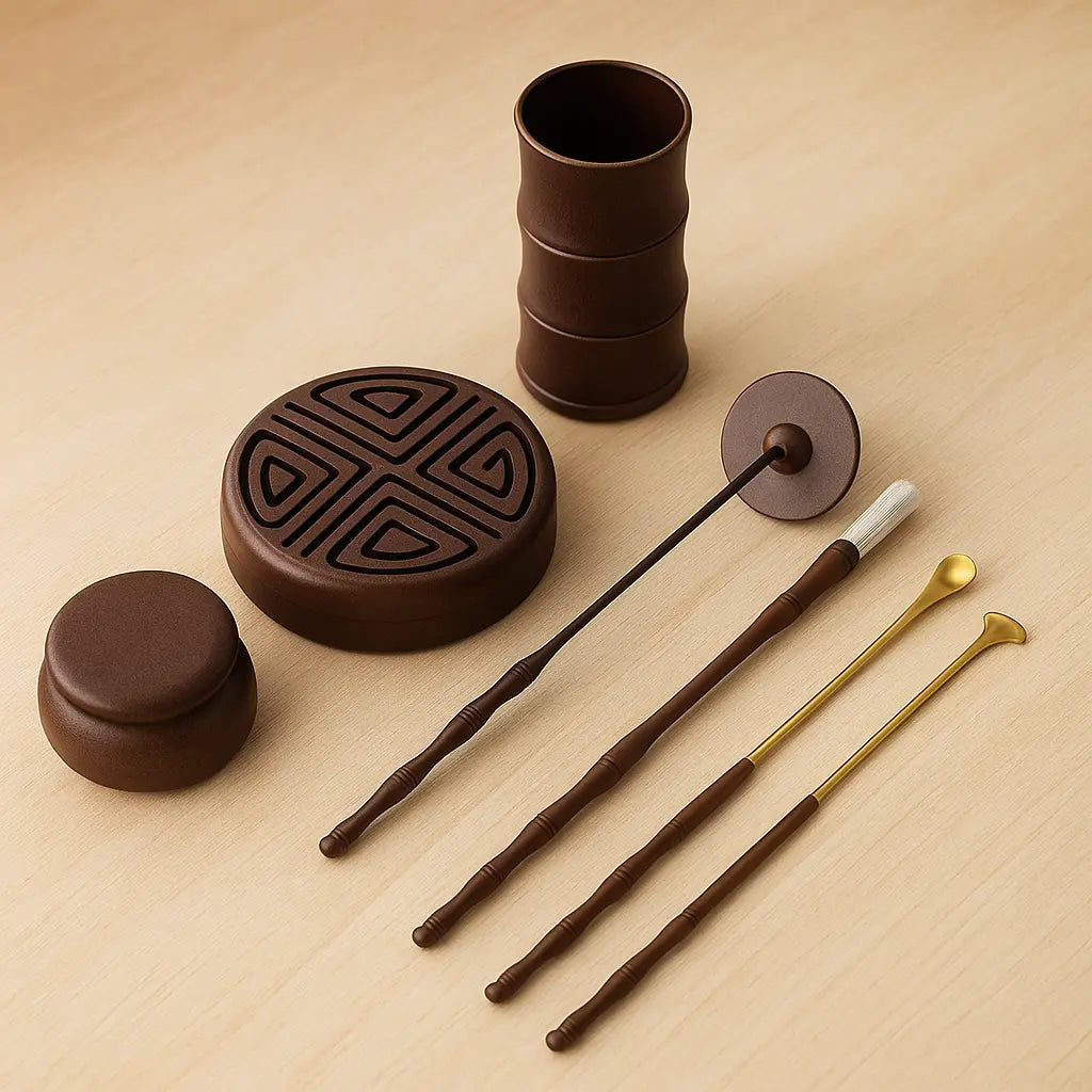 Kit Accessoires Encens – Coffret Cuivre Artisanal Complet