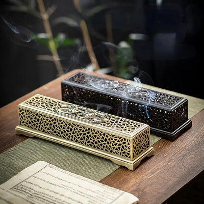Porte-Encens Lotus Cuivré – Tradition Chinoise Élégante ENCENSORIA