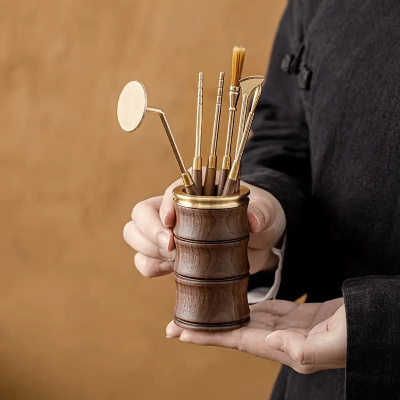 Accessoires rituel encens bronze premium 25cm, finition vieilli résistant chaleur cérémonie zen