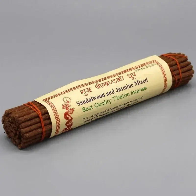 Bâtons encens artisanaux tibétains longs 16,5cm, fumée dense purification espace méditation