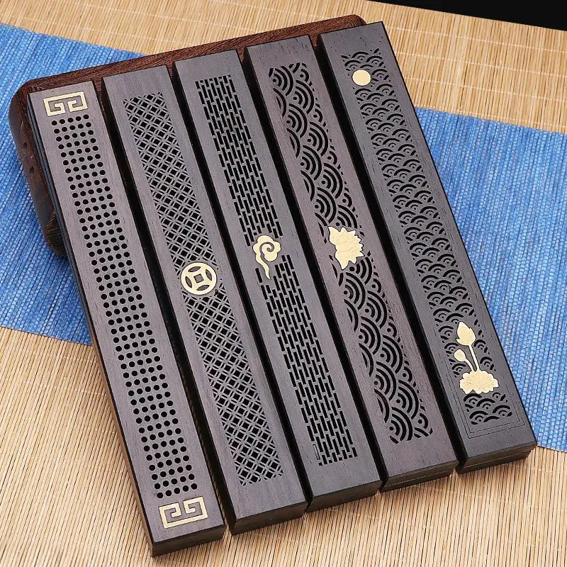 support encens avec motifs asiatiques