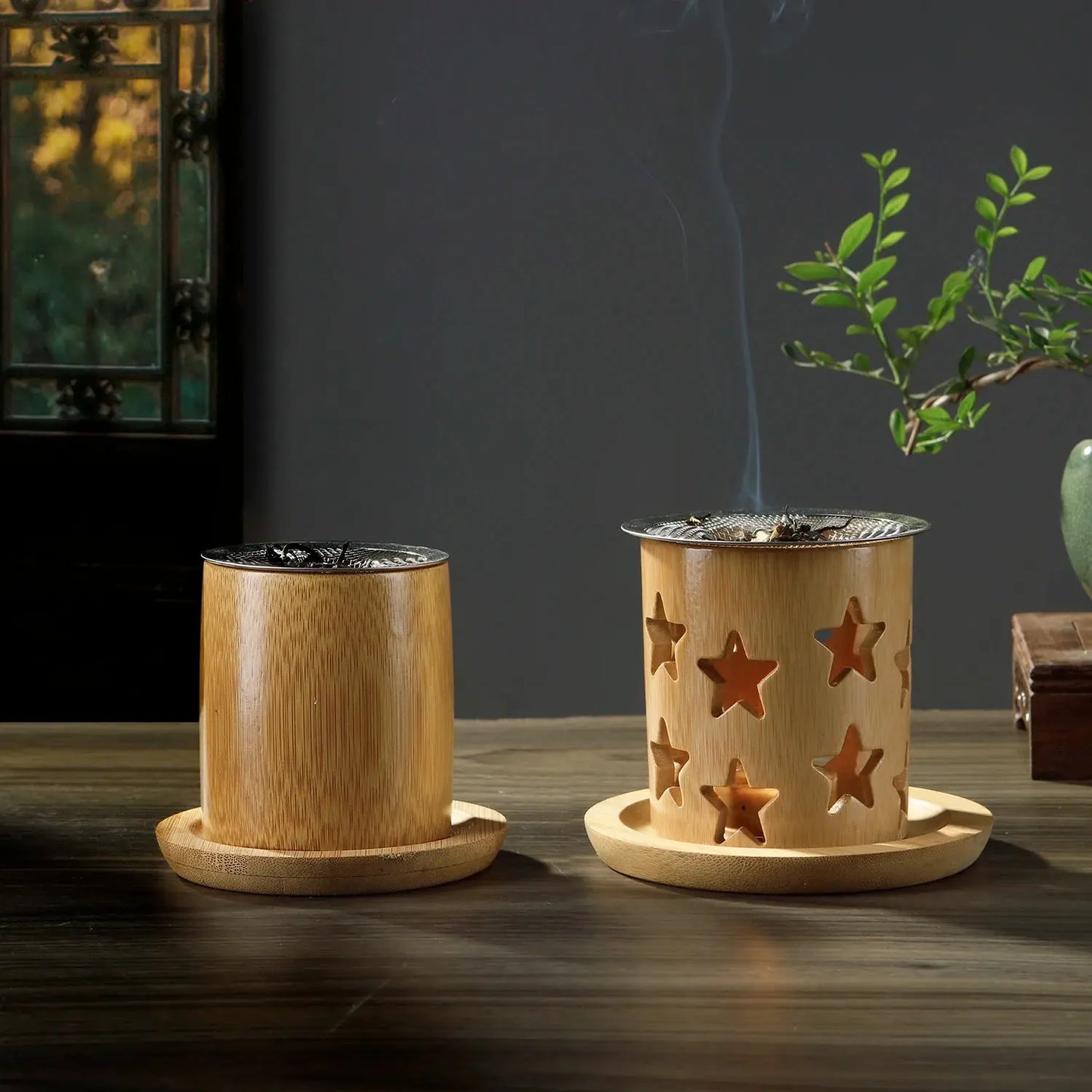 brûleur aromathérapie bambou sans électricité