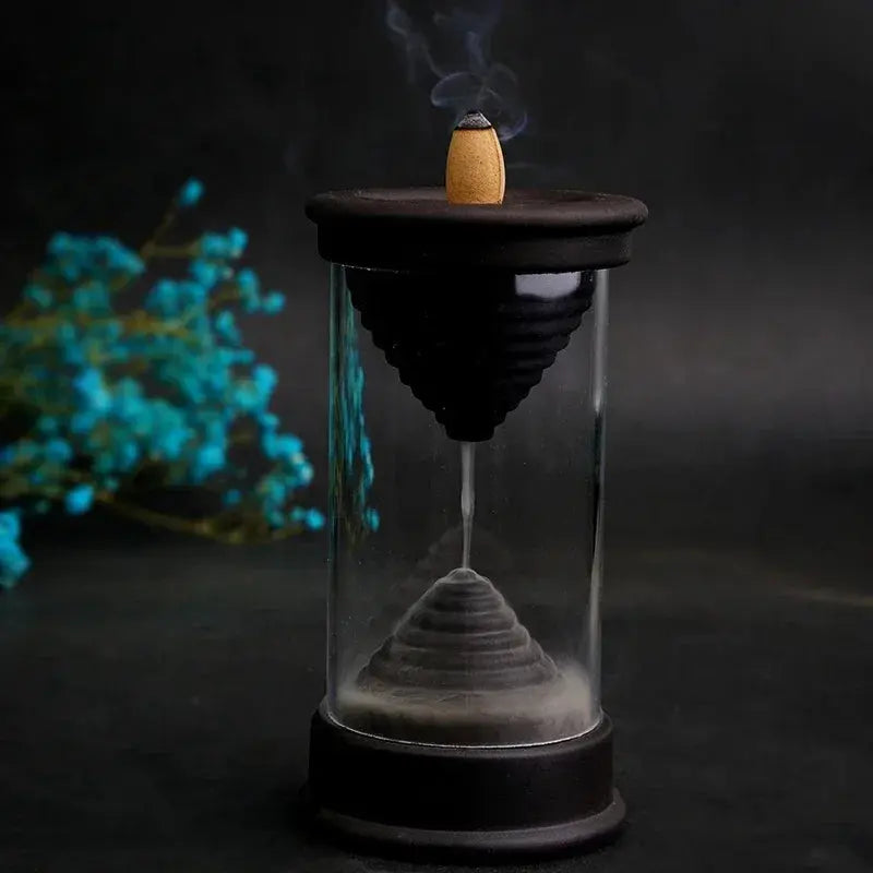 Brûleur en céramique et acrylique effet cascade