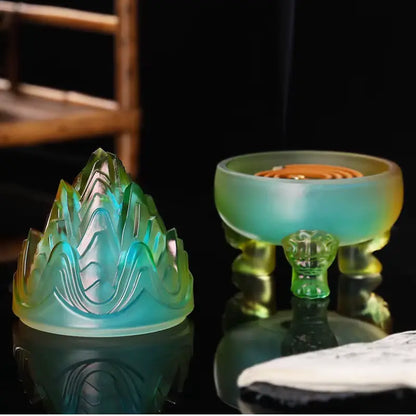 Brûleur en verre idéal pour temple, salon de thé, méditation