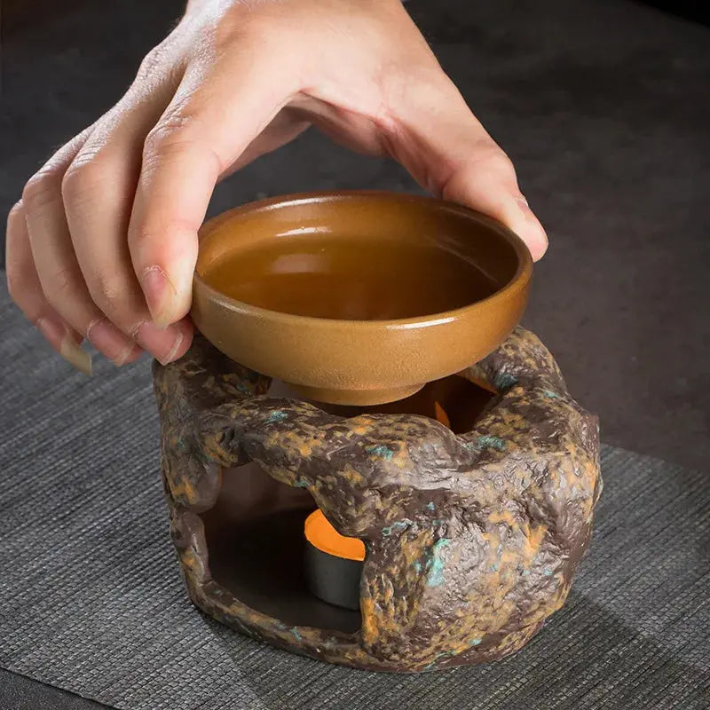 Chauffe-thé design en céramique japonaise traditionnelle