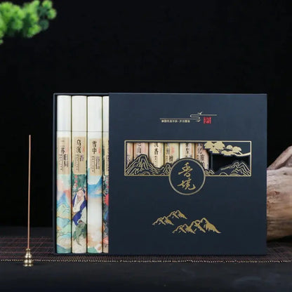 coffret encens bâtons 10 senteurs bois et fruits
