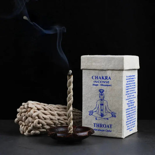 Corde d’encens népalaise pour chakra de la gorge