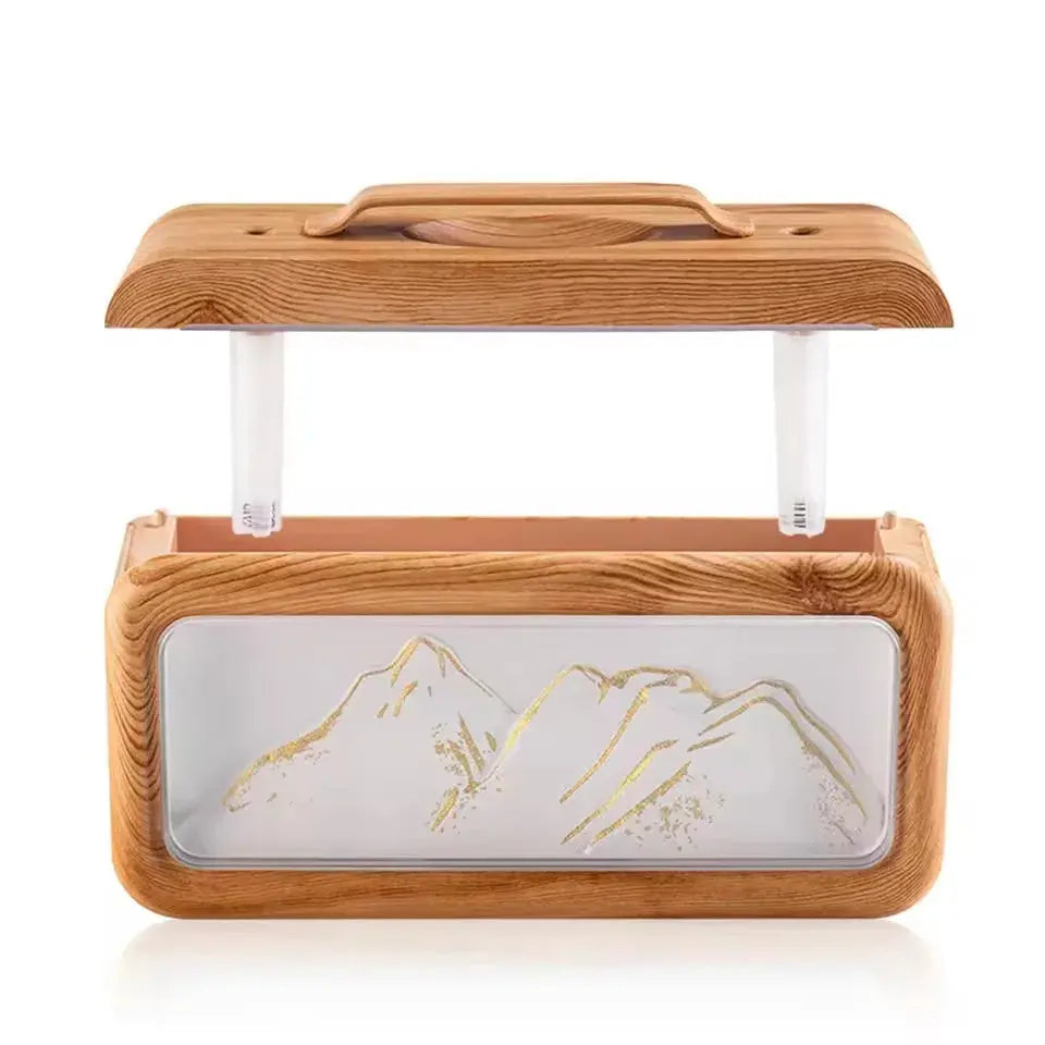 Diffuseur brume USB montagne lumière chaude, certifié CE ROHS aromathérapie 11-20m²
