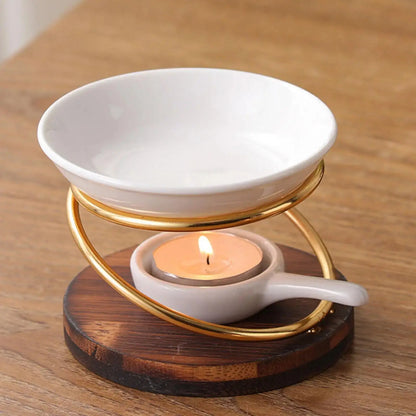 Diffuseur à chaleur douce en bois et céramique.