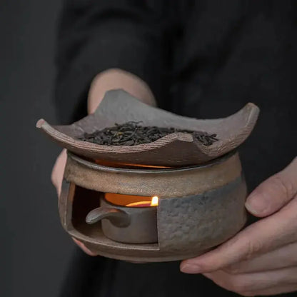  Diffuseur doré à bougie chauffe-plat