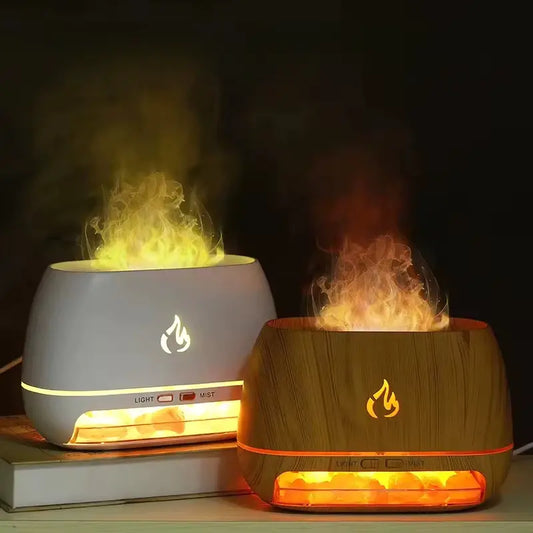 Diffuseur flamme Himalayenne noir USB