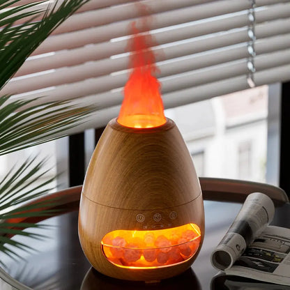 diffuseur flamme avec pierres de sel
