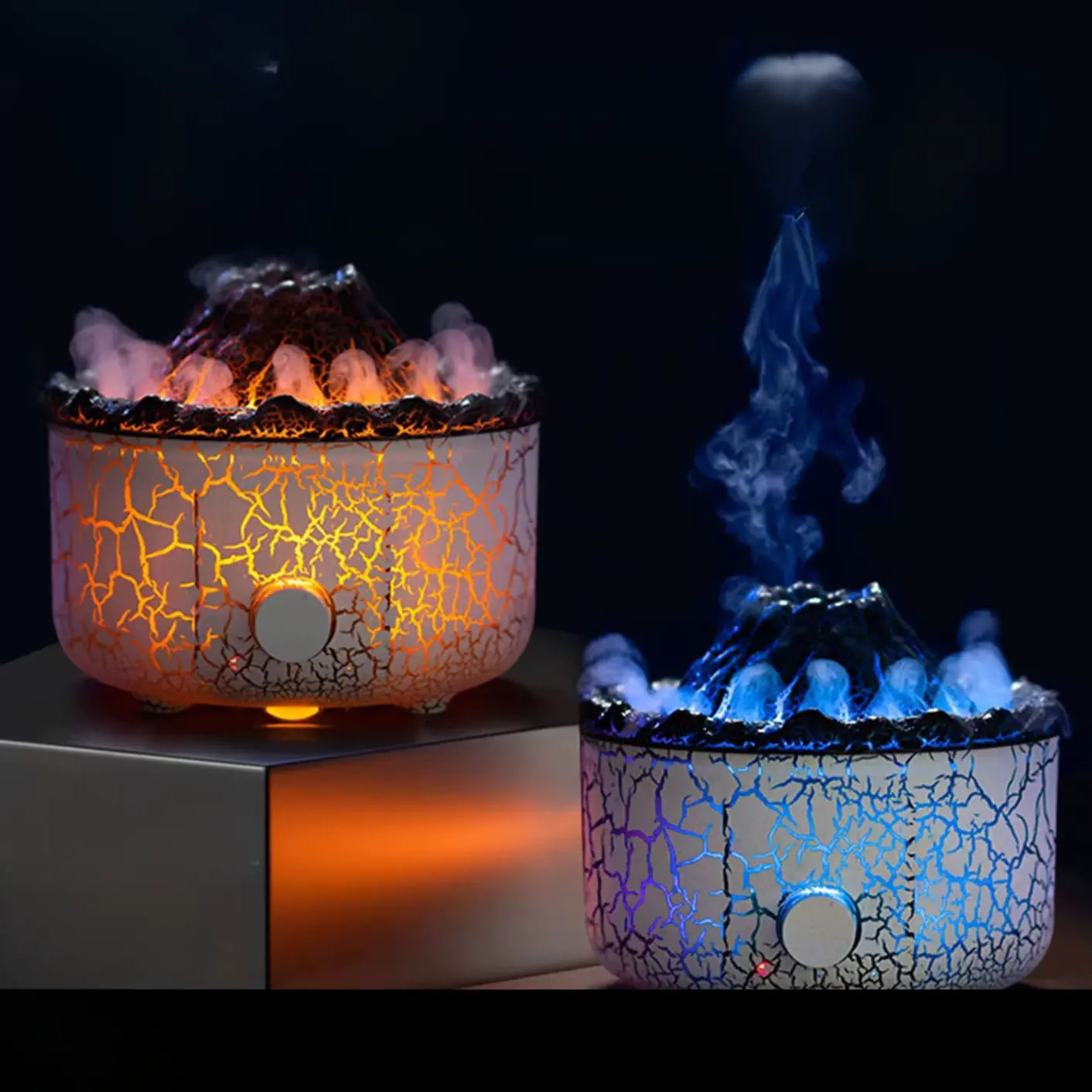 Diffuseur huiles essentielles LED style volcan