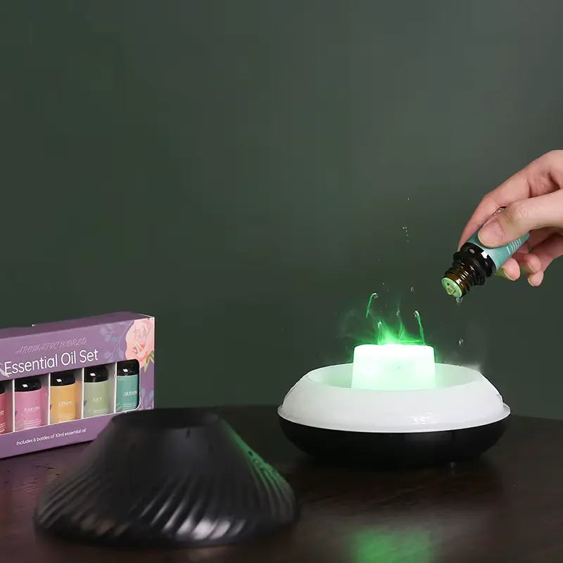 Diffuseur ultrasonique portable avec brume aromatique et lumières colorées