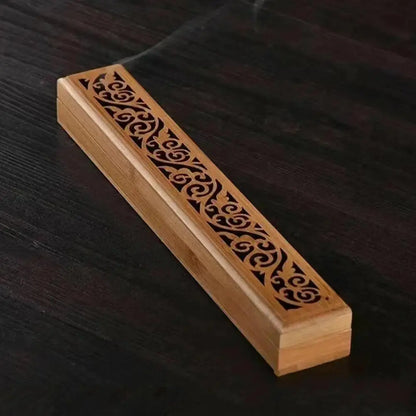  Encensoir en bois naturel, parfait pour un rituel zen et apaisant