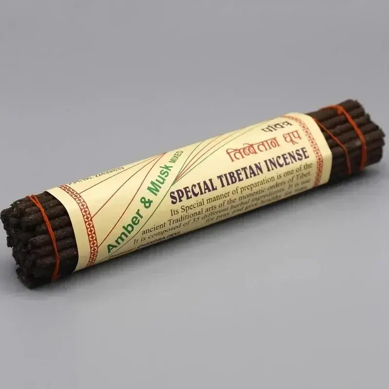 Fagot encens tibétain 44 bâtons Népal, combustion lente fumée dense enveloppante méditation