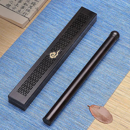 coffret encens bois avec étui tissu