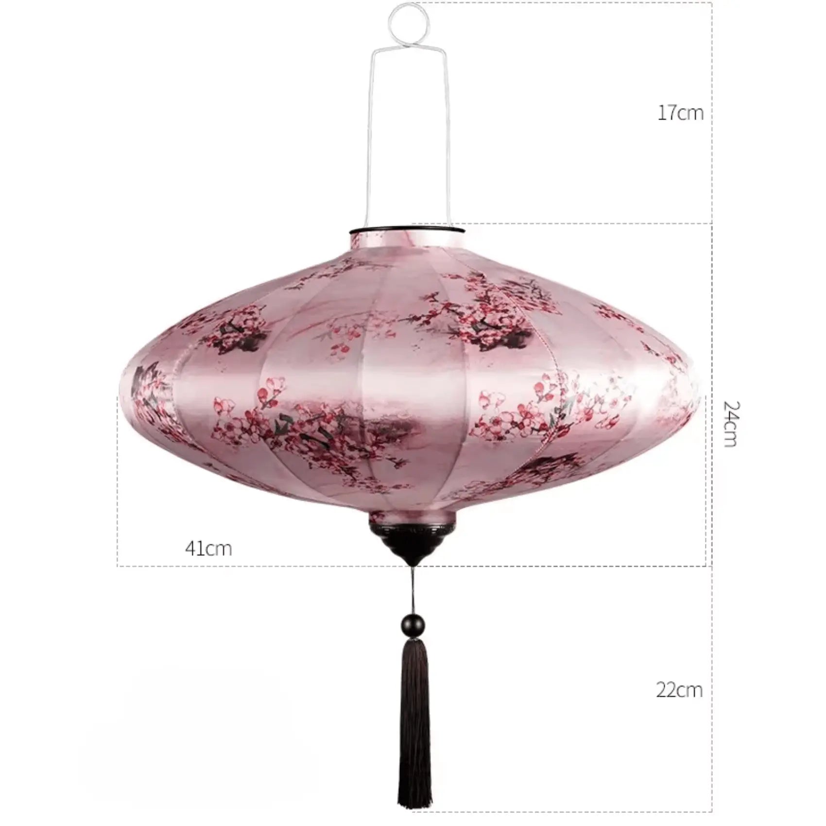 Lanterne soie bambou rétro salon zen, décoration florale traditionnelle chinoise et vietnamienne