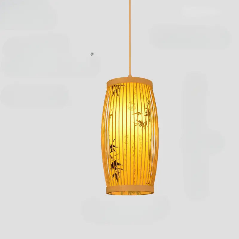 Lanterne zen japonaise en bambou naturel