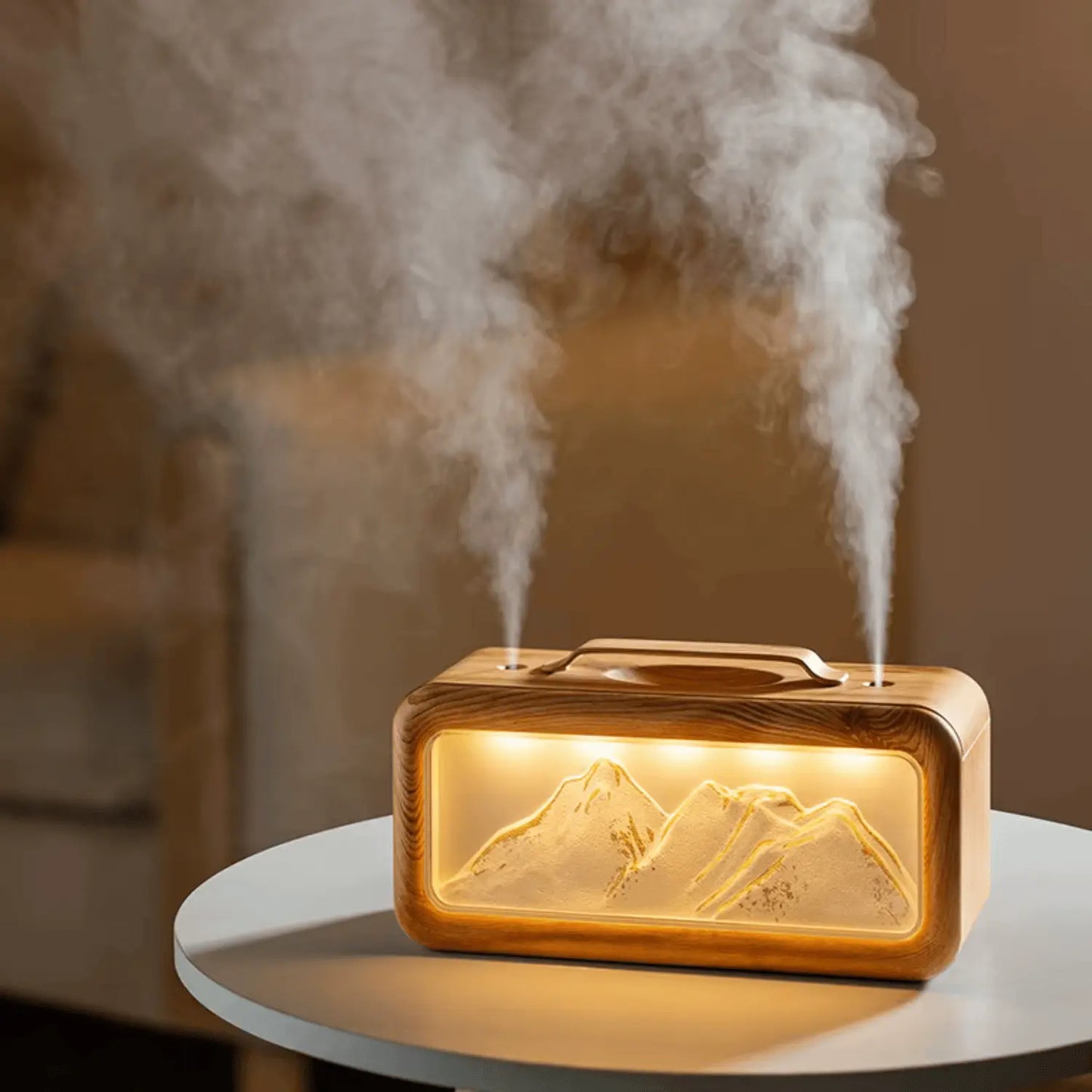 Nébuliseur ultrasonique USB zen veilleuse, minuterie intégrée diffusion aromatique douce