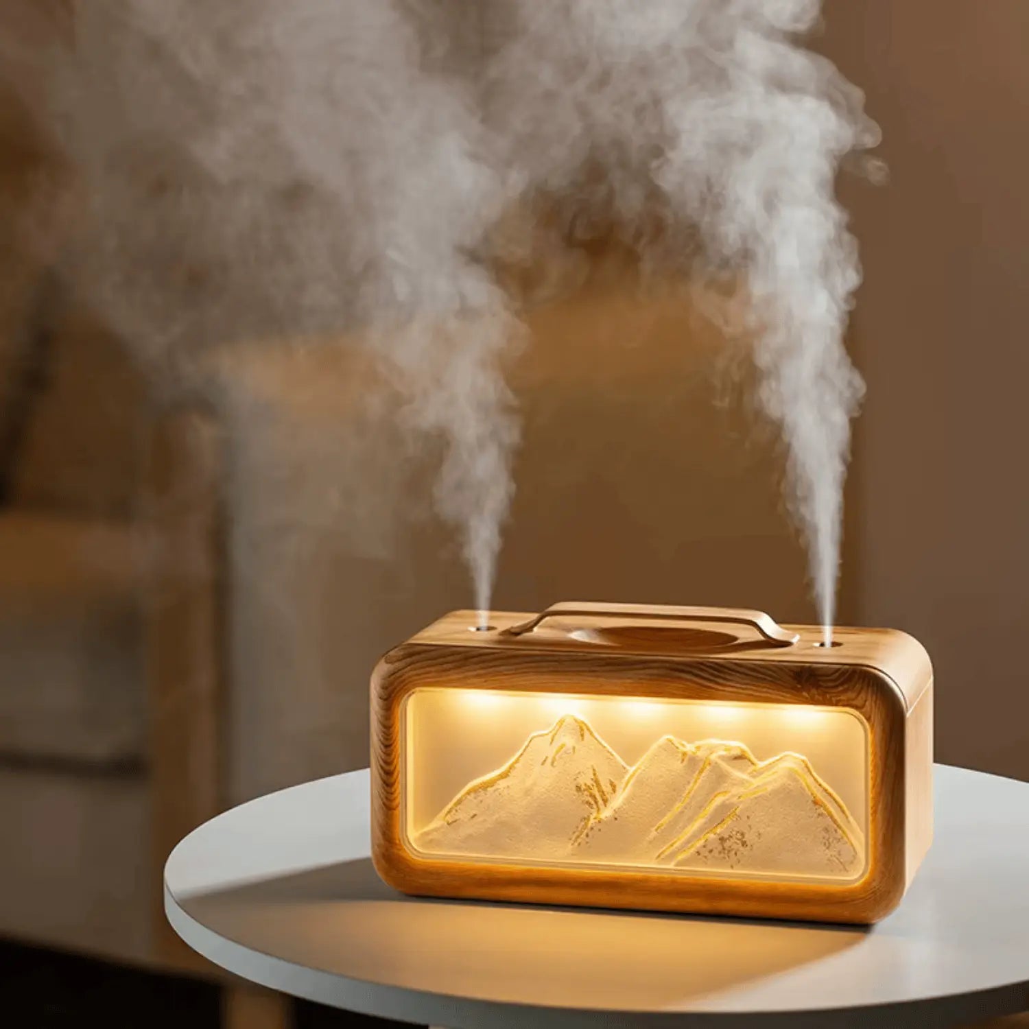 Nébuliseur ultrasonique USB zen veilleuse, minuterie intégrée diffusion aromatique douce