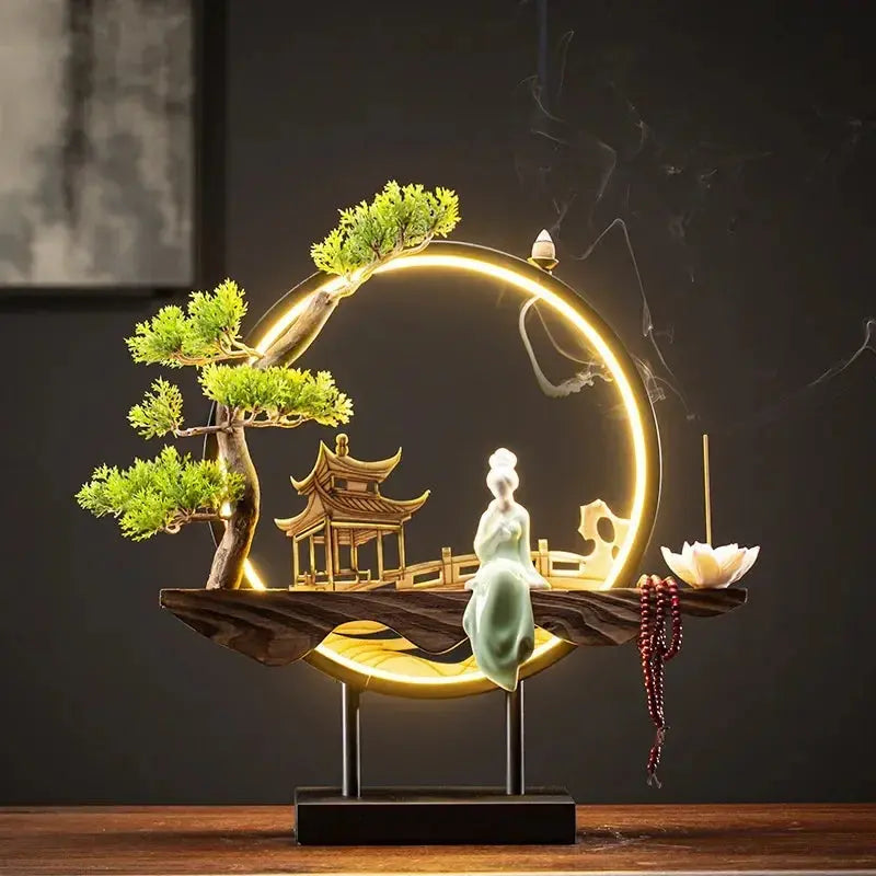 Cercle LED décoratif pour rituel d’encens