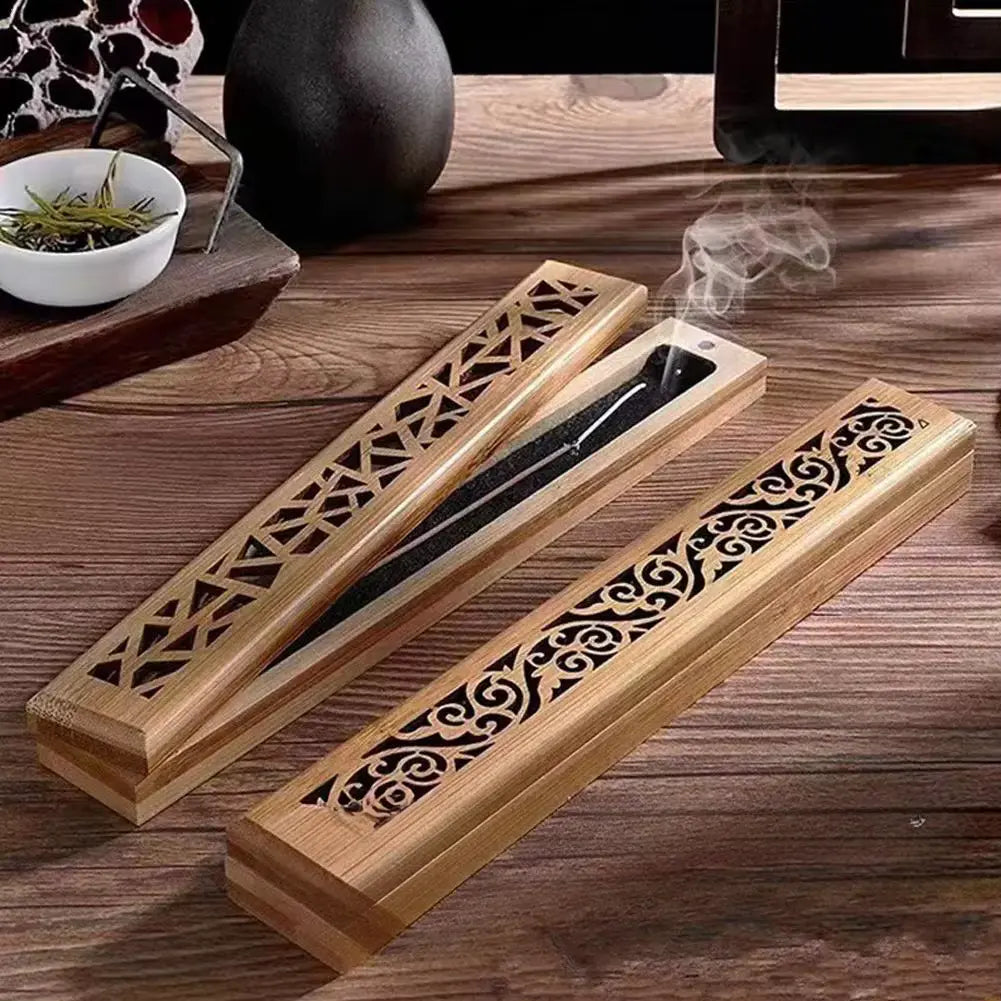 Porte-encens en bambou inspiré de la tradition japonaise, design épuré