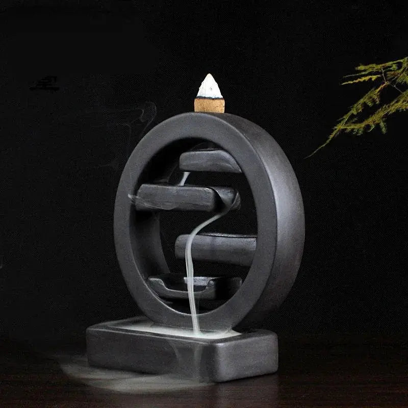  Porte-encens à effet cascade en céramique