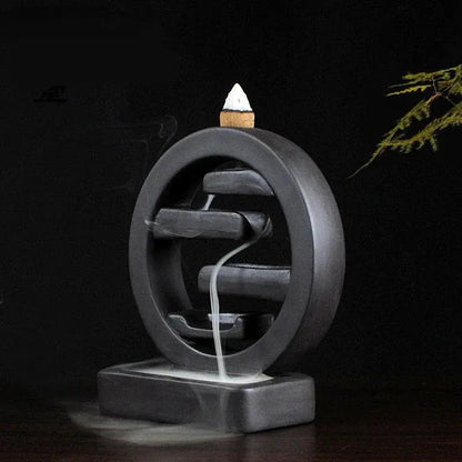  Porte-encens à effet cascade en céramique