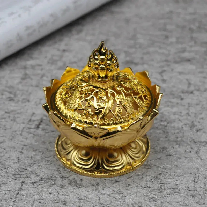 Porte-encens bouddhiste en forme de Lotus pour encens en cône.