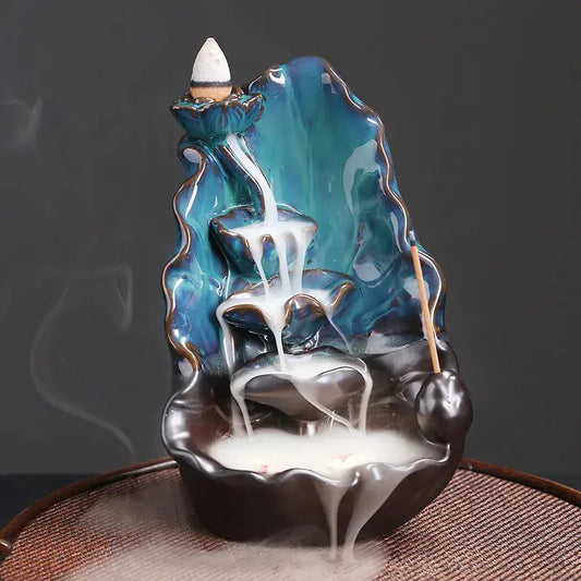  Porte-encens Lotus Cascade avec effet de fumée envoûtant