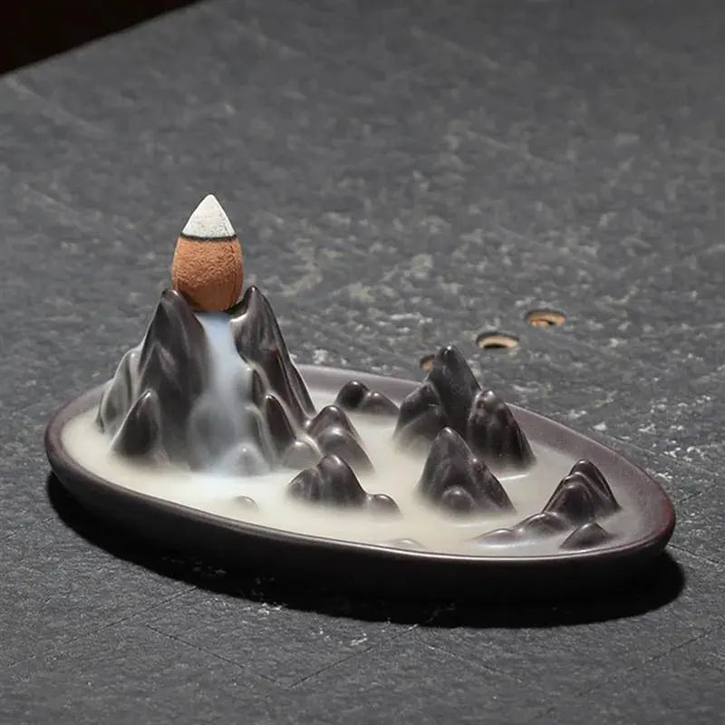  Porte-encens à reflux en céramique avec effet cascade envoûtant