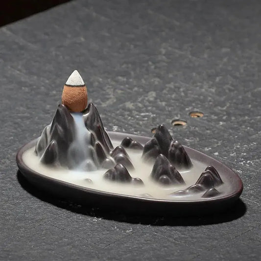  Porte-encens à reflux en céramique avec effet cascade envoûtant