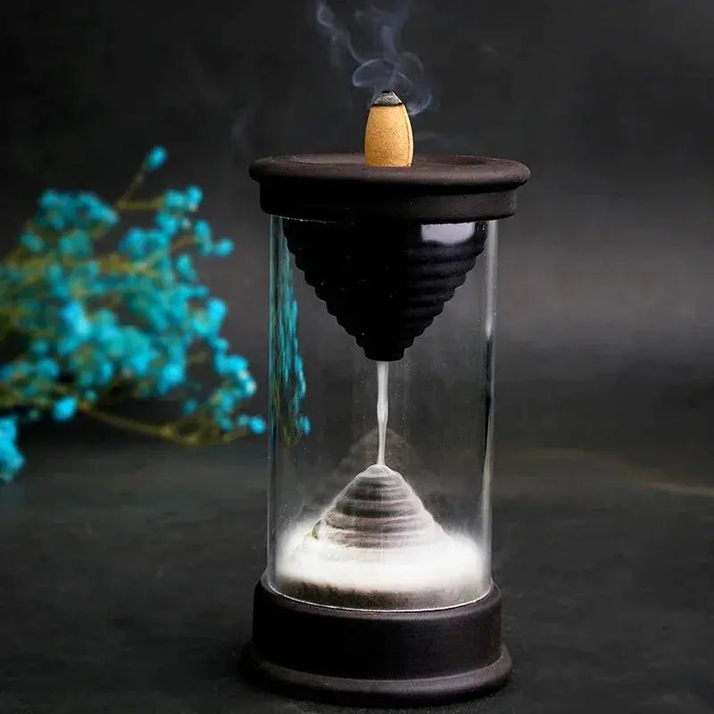Porte-encens design sablier au style zen