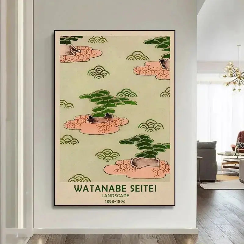 Poster japonais Hokusai & Koson pour décoration zen