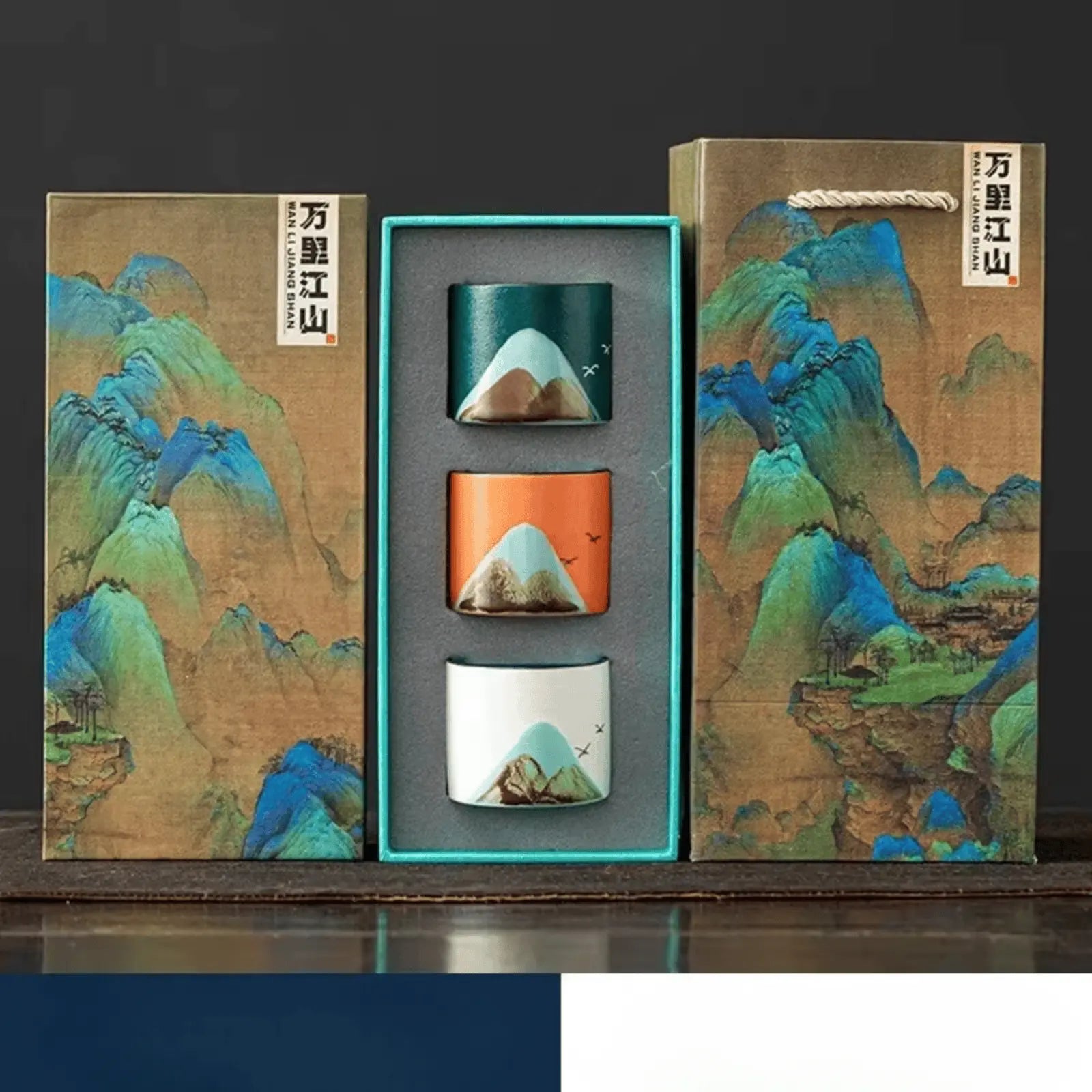 Poterie céramique japonaise cadeau zen thé, 3 tasses coffret prêt à offrir tradition asiatique