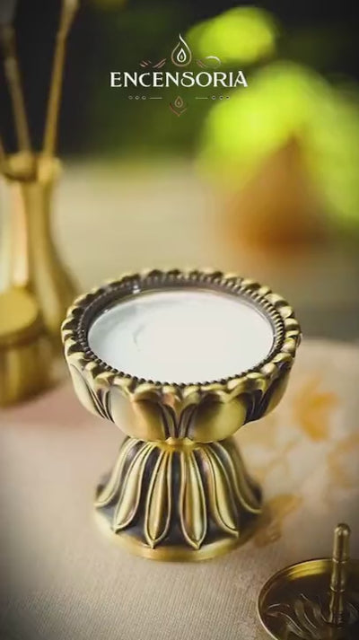 Lotus Cuivre Ancien – Brûleur d’Encens Zen