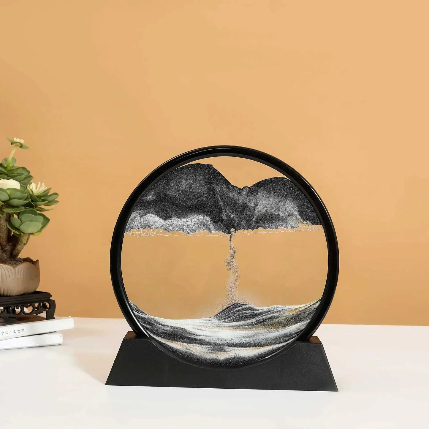 Décoration ronde sable mouvant effet anti-stress Feng Shui