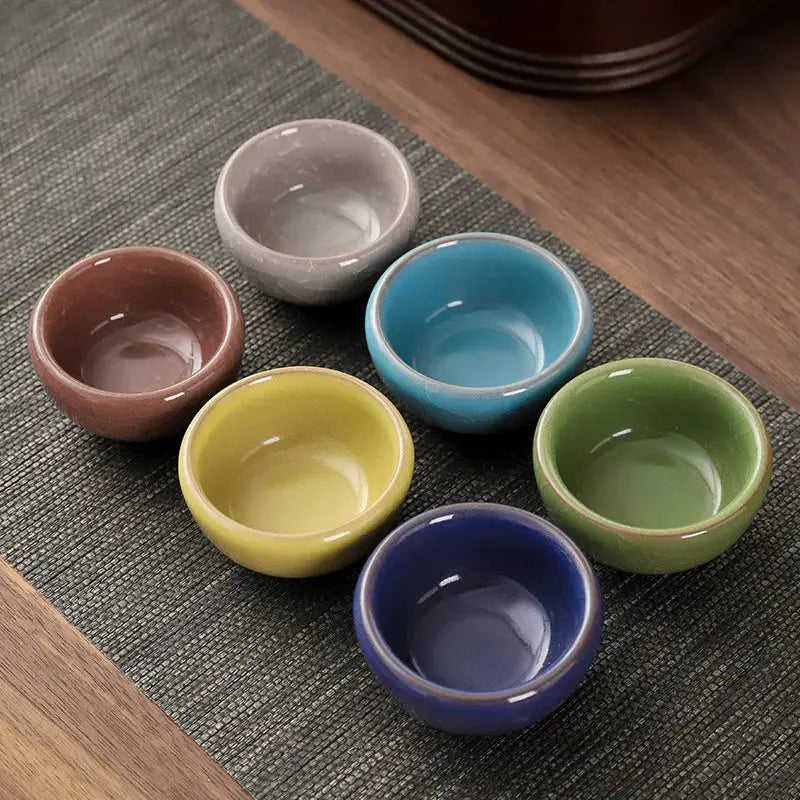 Service céramique ice crack chinois, glaçure craquelée unique cérémonie du thé traditionnelle