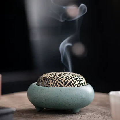 Support artisanal pour encens, format trépied