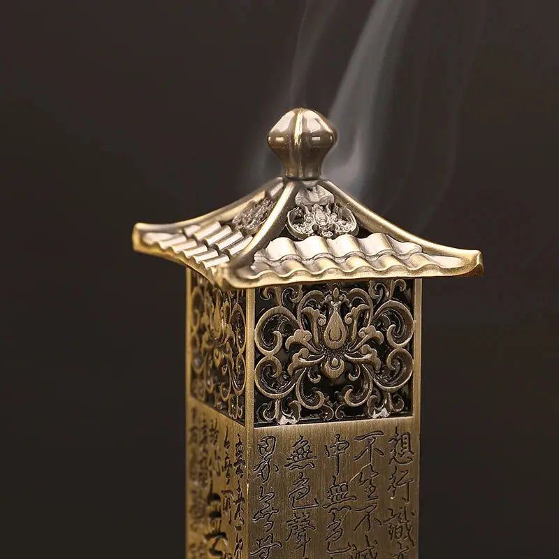 support encens vertical forme pagode