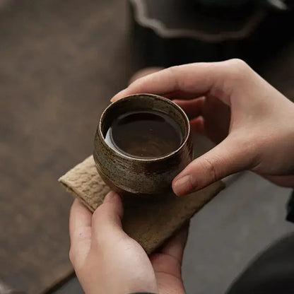 Tasse Kung Fu céramique wabi-sabi 80ml, format dégustation concentrée certifiée CE EU